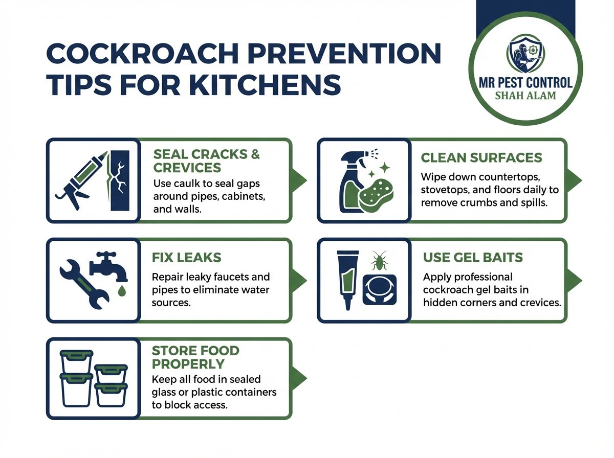 Cockroach Prevention Tips for Your Kitchen