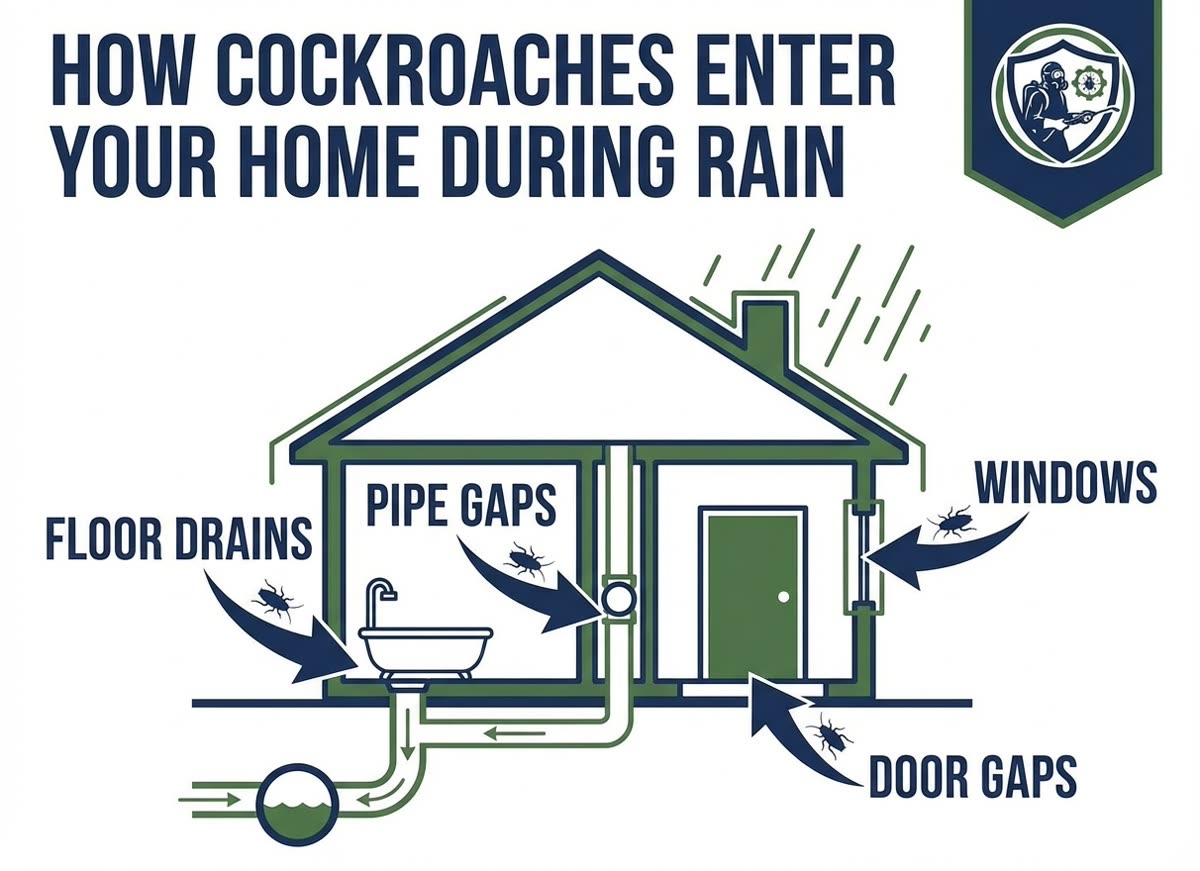 How Cockroaches Enter Your Home During Rain