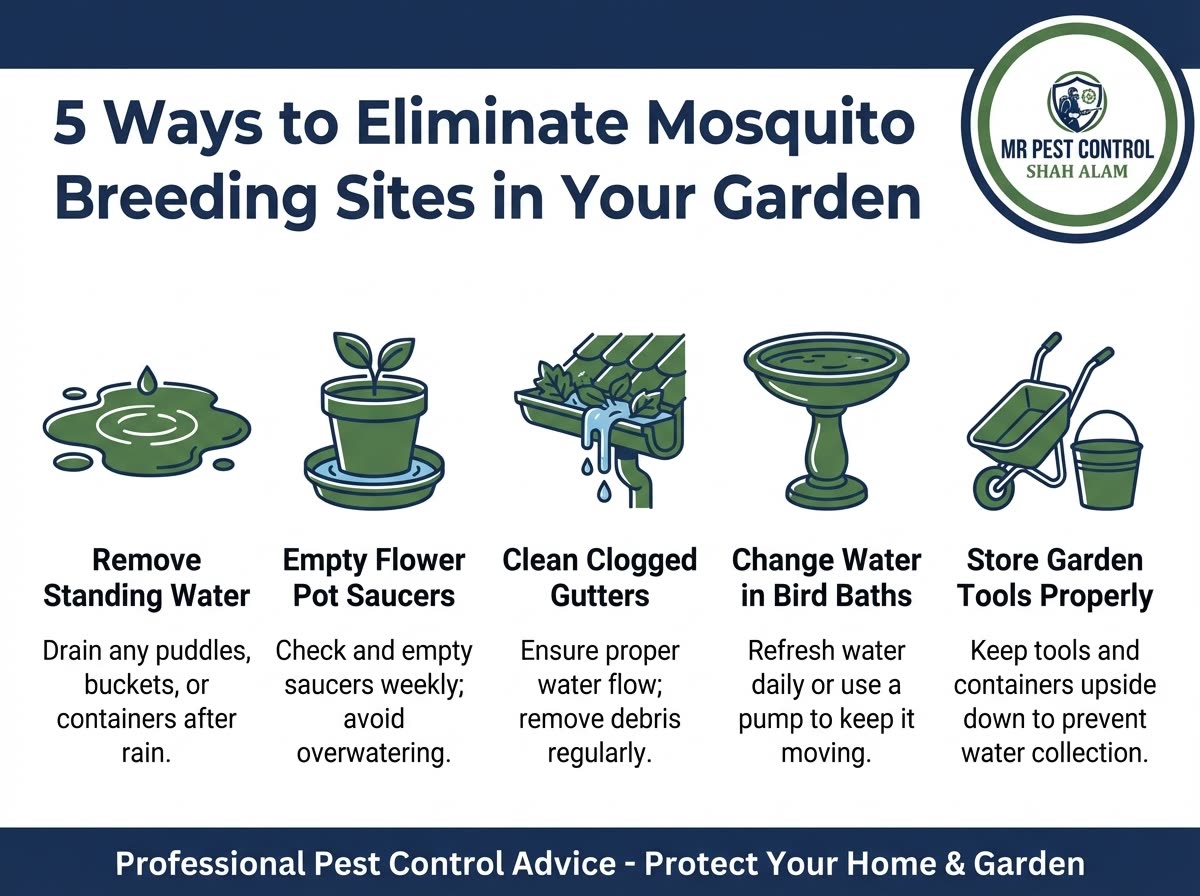 5 Ways to Eliminate Mosquito Breeding Sites in Your Garden
