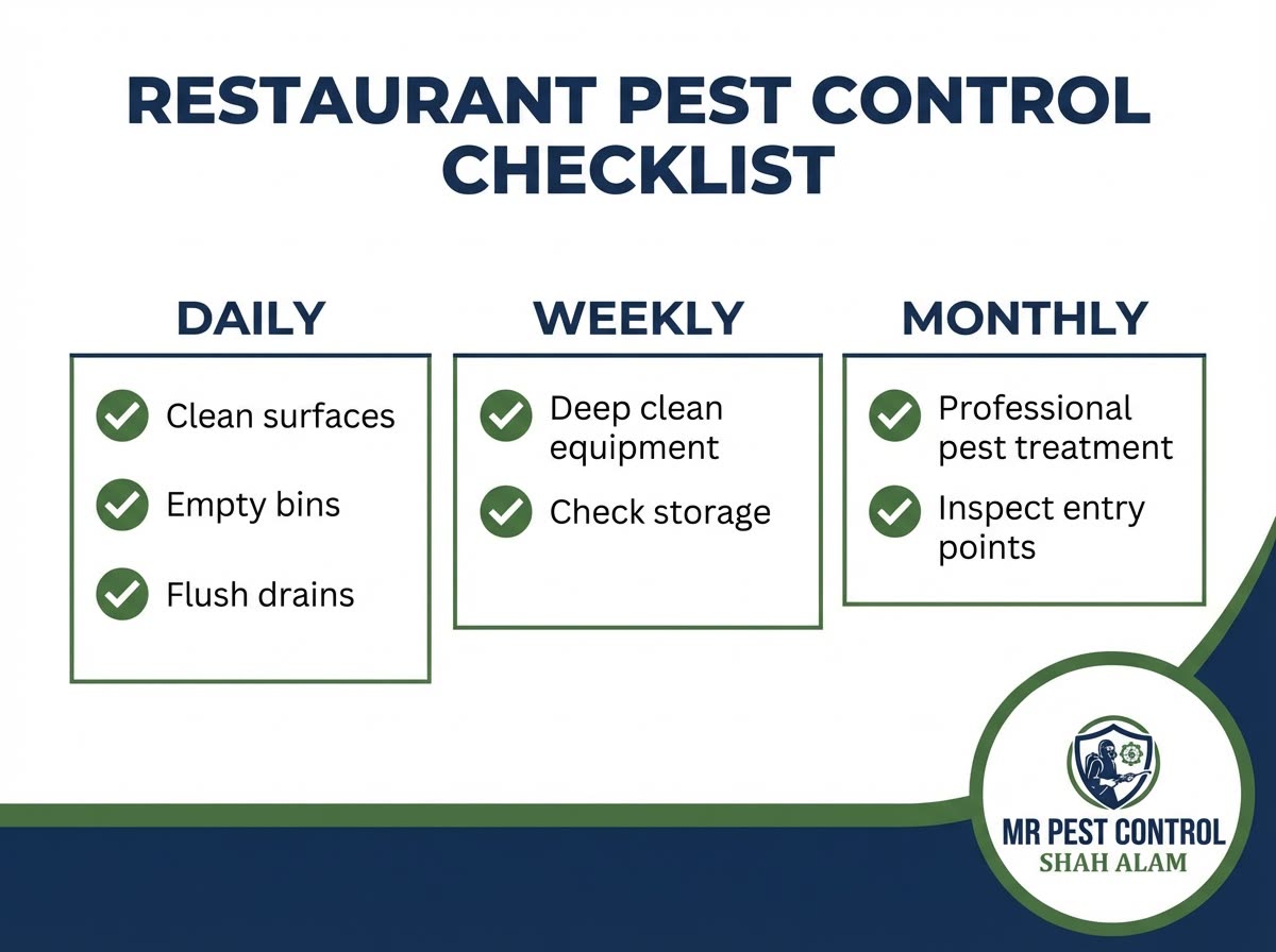 Restaurant Pest Control Checklist