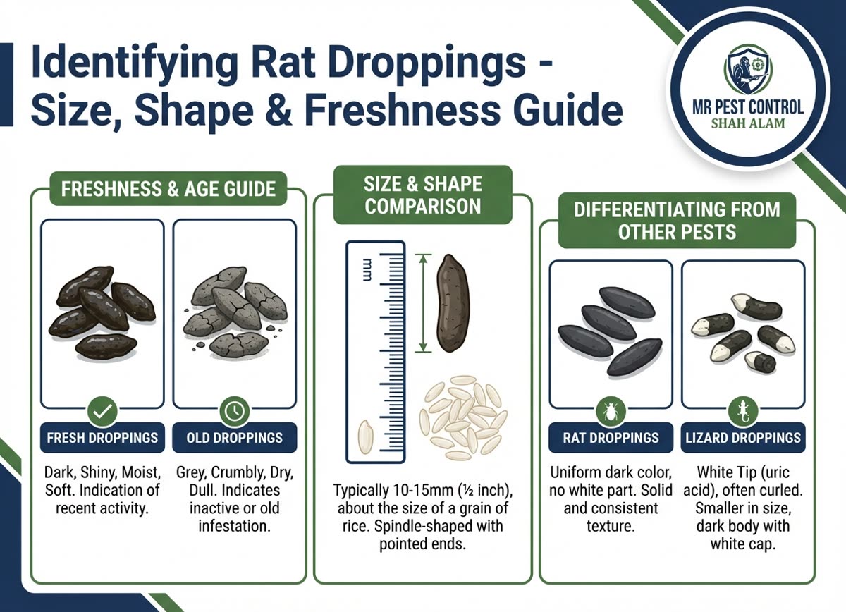 Identifying Rat Droppings - Size, Shape, and Freshness Guide