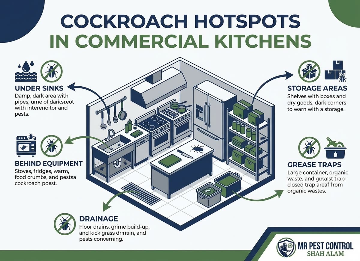 Cockroach Hotspots in Commercial Kitchens
