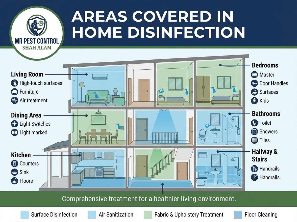 Areas Covered in Home Disinfection