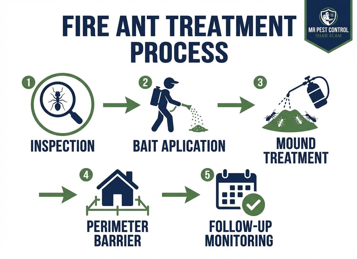Fire Ant Treatment Process